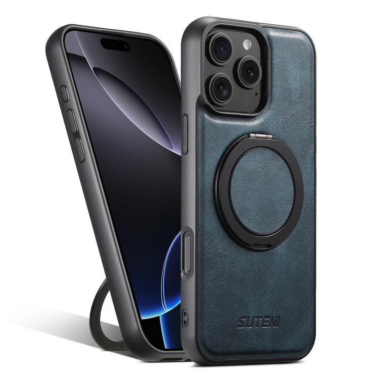 Suteni G3 Oil Wax 360 Rotation Holder MagSafe Back Phone Case, For iPhone 17 Pro Max, For iPhone 17 Pro, For iPhone 17, For iPhone Air, For iPhone 16 Pro Max, For iPhone 16 Pro, For iPhone 16 Plus, For iPhone 16, For iPhone 15 Pro Max, For iPhone 15 Pr...