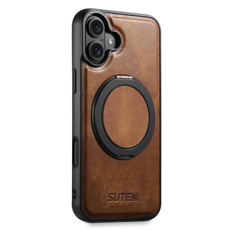 Suteni G3 Oil Wax 360 Rotation Holder MagSafe Back Phone Case, For iPhone 18, For iPhone 18 Pro, For iPhone 18 Pro Max, For iPhone 17 Pro Max, For iPhone 17 Pro, For iPhone 17, For iPhone Air, For iPhone 16 Pro Max, For iPhone 16 Pro, For iPhone 16 Plu...