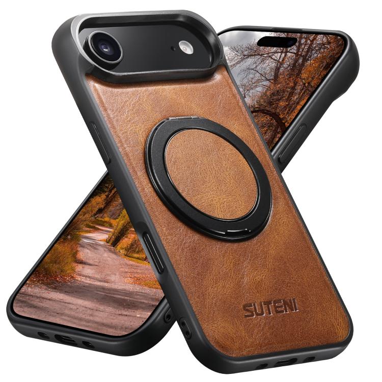 Suteni G3 Oil Wax 360 Rotation Holder MagSafe Back Phone Case, For iPhone 18, For iPhone 18 Pro, For iPhone 18 Pro Max, For iPhone 17 Pro Max, For iPhone 17 Pro, For iPhone 17, For iPhone Air, For iPhone 16 Pro Max, For iPhone 16 Pro, For iPhone 16 Plu...