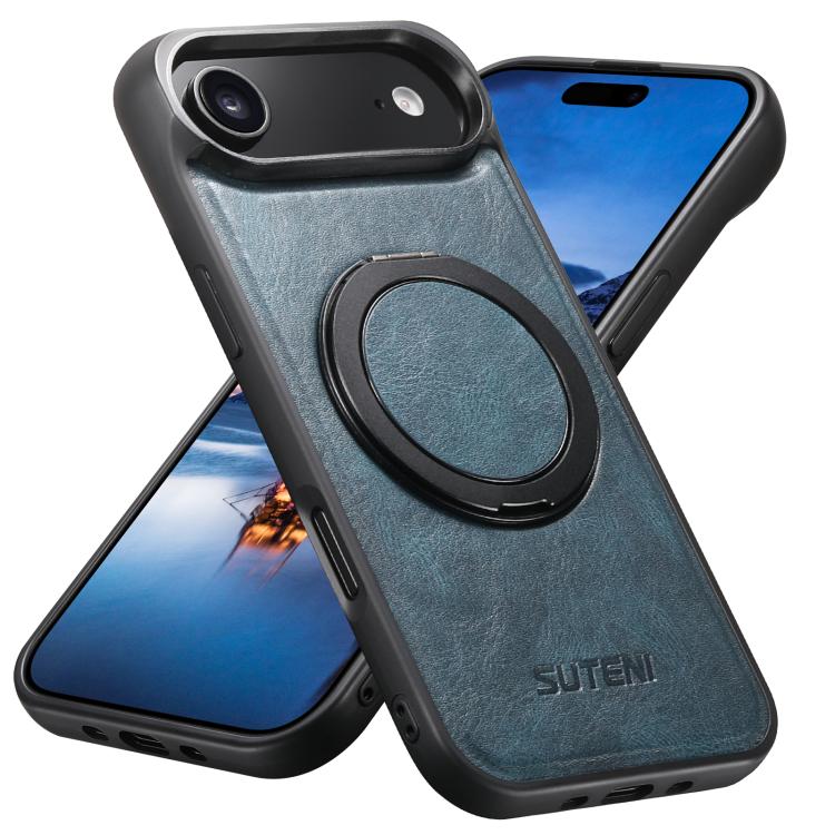 Suteni G3 Oil Wax 360 Rotation Holder MagSafe Back Phone Case, For iPhone 17 Pro Max, For iPhone 17 Pro, For iPhone 17, For iPhone Air, For iPhone 16 Pro Max, For iPhone 16 Pro, For iPhone 16 Plus, For iPhone 16, For iPhone 15 Pro Max, For iPhone 15 Pr...