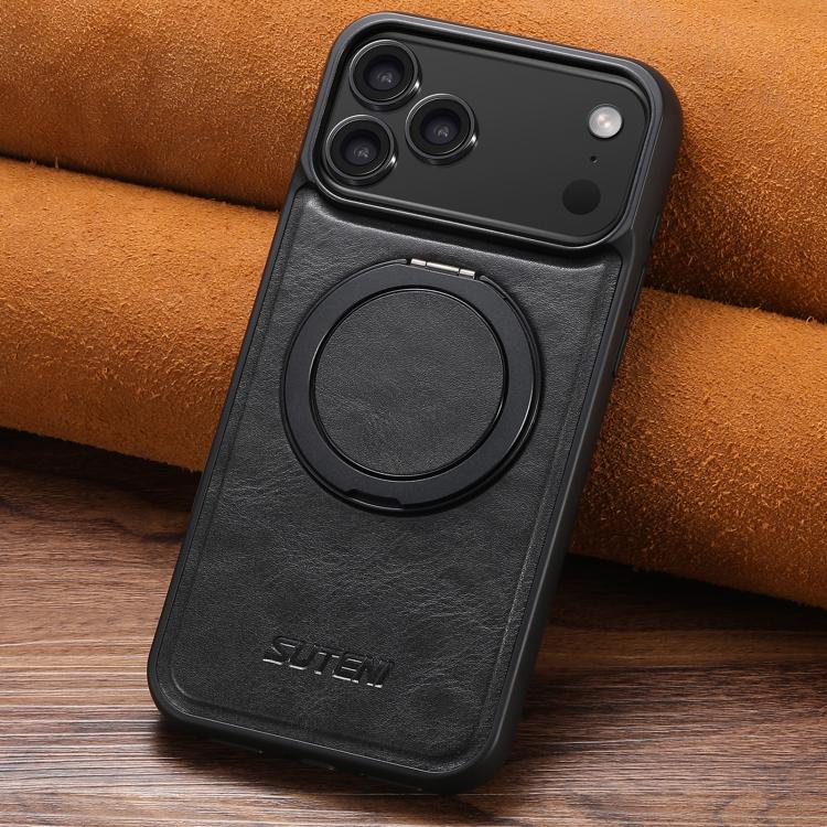 Suteni G3 Oil Wax 360 Rotation Holder MagSafe Back Phone Case, For iPhone 18, For iPhone 18 Pro, For iPhone 18 Pro Max, For iPhone 17 Pro Max, For iPhone 17 Pro, For iPhone 17, For iPhone Air, For iPhone 16 Pro Max, For iPhone 16 Pro, For iPhone 16 Plu...