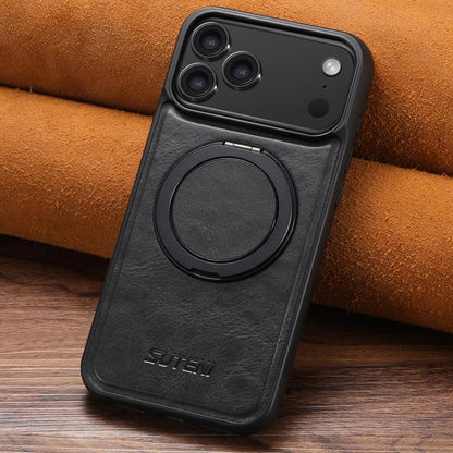 Suteni G3 Oil Wax 360 Rotation Holder MagSafe Back Phone Case, For iPhone 18, For iPhone 18 Pro, For iPhone 18 Pro Max, For iPhone 17 Pro Max, For iPhone 17 Pro, For iPhone 17, For iPhone Air, For iPhone 16 Pro Max, For iPhone 16 Pro, For iPhone 16 Plu...