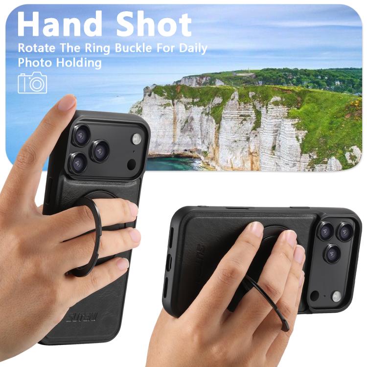 Suteni G3 Oil Wax 360 Rotation Holder MagSafe Back Phone Case, For iPhone 18, For iPhone 18 Pro, For iPhone 18 Pro Max, For iPhone 17 Pro Max, For iPhone 17 Pro, For iPhone 17, For iPhone Air, For iPhone 16 Pro Max, For iPhone 16 Pro, For iPhone 16 Plu...