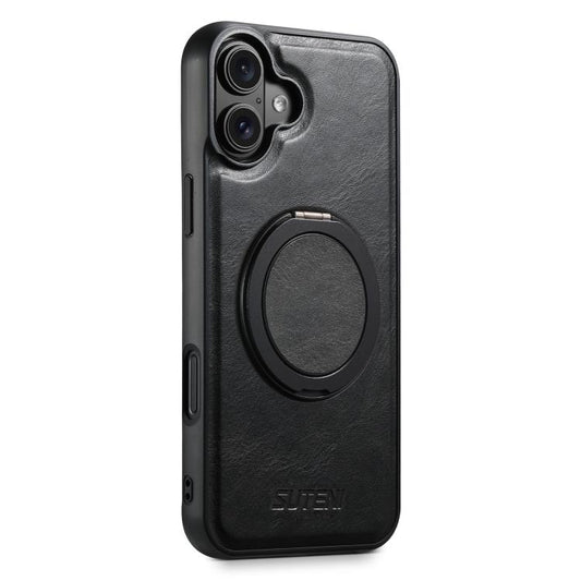Suteni G3 Oil Wax 360 Rotation Holder MagSafe Back Phone Case, For iPhone 18, For iPhone 18 Pro, For iPhone 18 Pro Max, For iPhone 17 Pro Max, For iPhone 17 Pro, For iPhone 17, For iPhone Air, For iPhone 16 Pro Max, For iPhone 16 Pro, For iPhone 16 Plu...