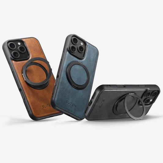 Suteni G3 Oil Wax 360 Rotation Holder MagSafe Back Phone Case