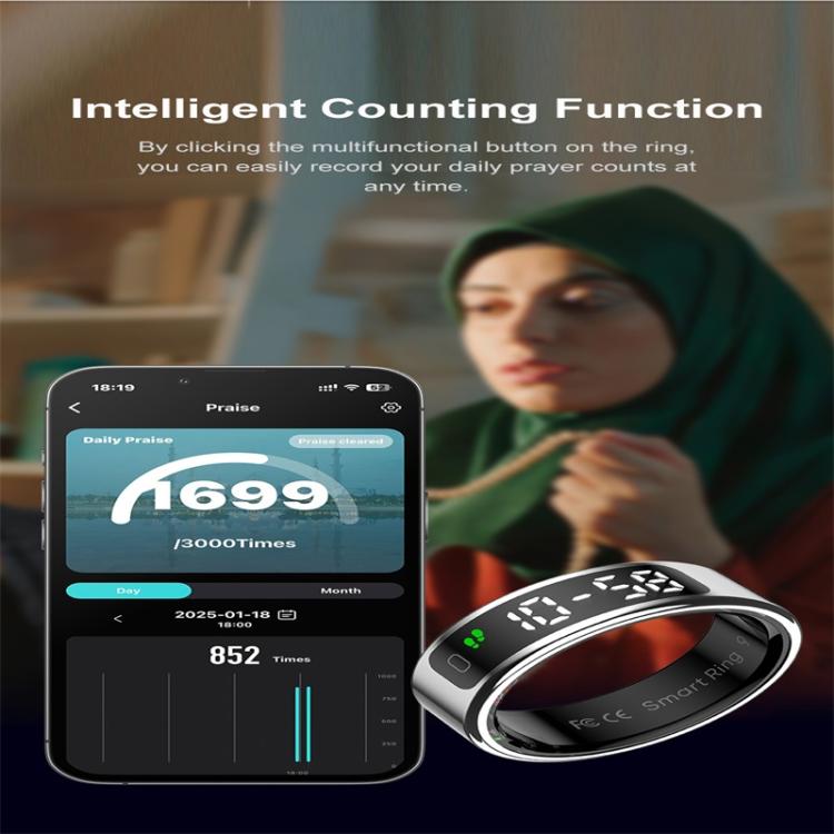 R11 SIZE 10 Smart Ring, Support Heart Rate / Blood Oxygen / Sleep / Multiple Sports Modes