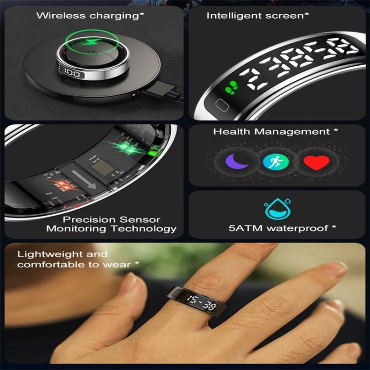 R11 SIZE 12 Smart Ring, Support Heart Rate / Blood Oxygen / Sleep / Multiple Sports Modes