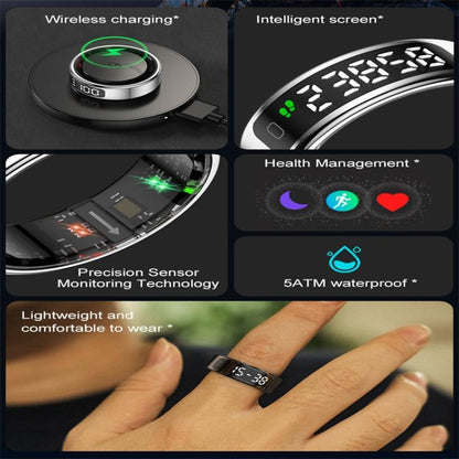 R11 SIZE 13 Smart Ring, Support Heart Rate / Blood Oxygen / Sleep / Multiple Sports Modes