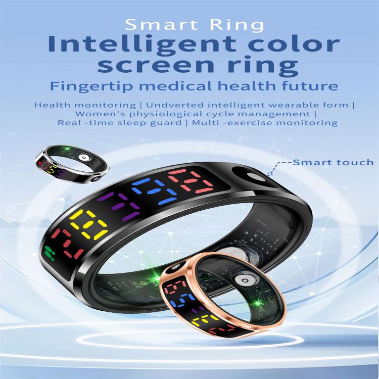 R12 SIZE 10 Smart Ring, Support Heart Rate / Blood Oxygen / Sleep / Multiple Sports Modes