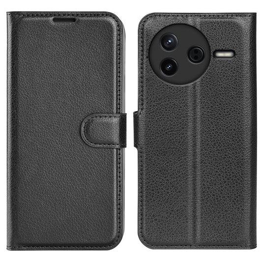 Litchi Texture Horizontal Flip Leather Phone Case with Holder, For Xiaomi Poco F7 Pro / Redmi K80