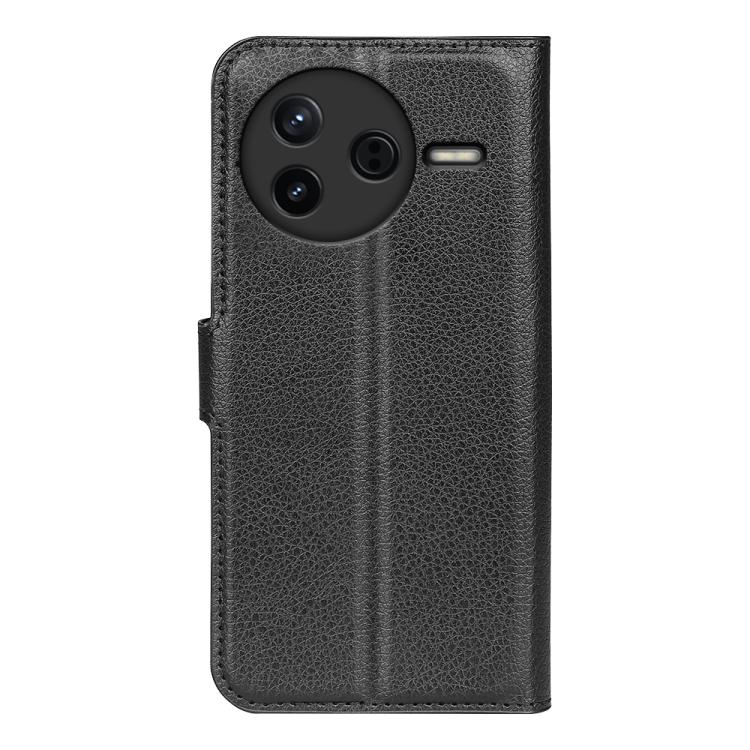 Litchi Texture Horizontal Flip Leather Phone Case with Holder, For Xiaomi Poco F7 Pro / Redmi K80