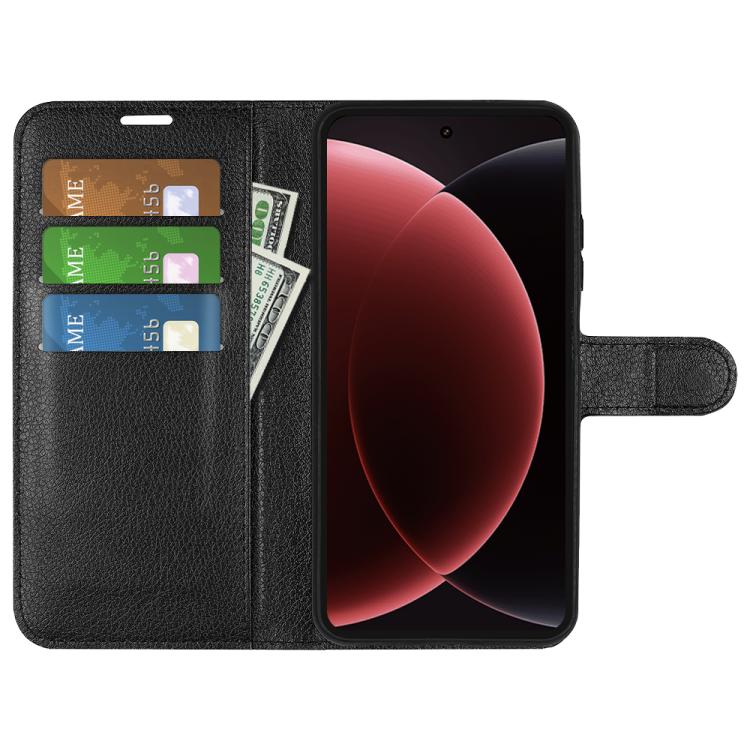 Litchi Texture Horizontal Flip Leather Phone Case with Holder, For Xiaomi Poco F7 Pro / Redmi K80