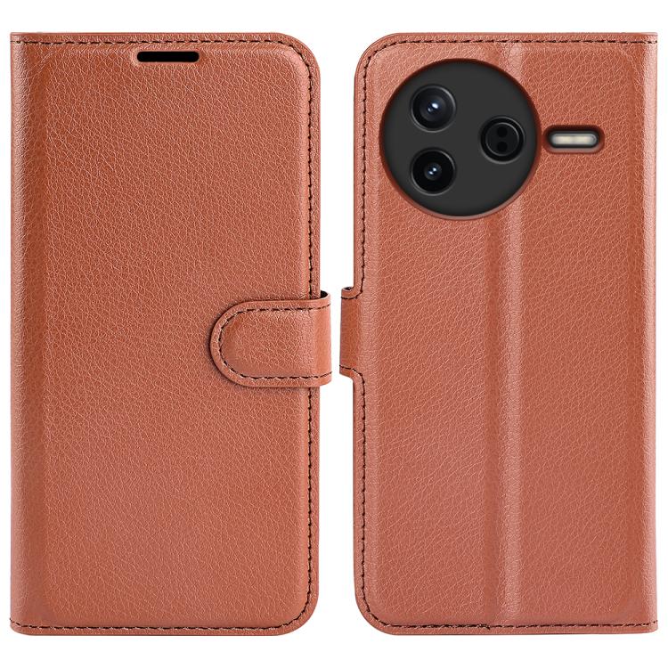 Litchi Texture Horizontal Flip Leather Phone Case with Holder, For Xiaomi Poco F7 Pro / Redmi K80