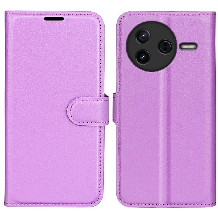 Litchi Texture Horizontal Flip Leather Phone Case with Holder, For Xiaomi Poco F7 Pro / Redmi K80
