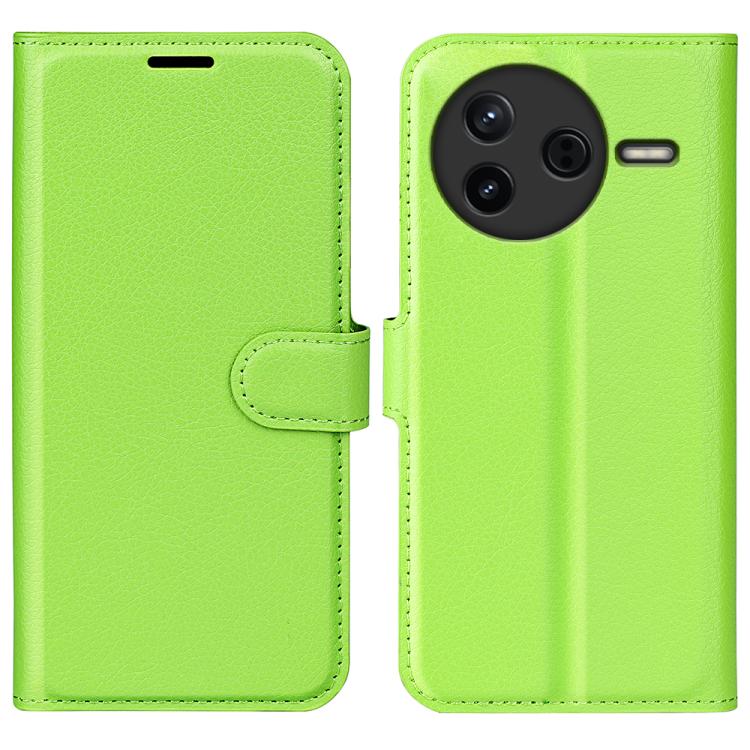 Litchi Texture Horizontal Flip Leather Phone Case with Holder, For Xiaomi Poco F7 Pro / Redmi K80