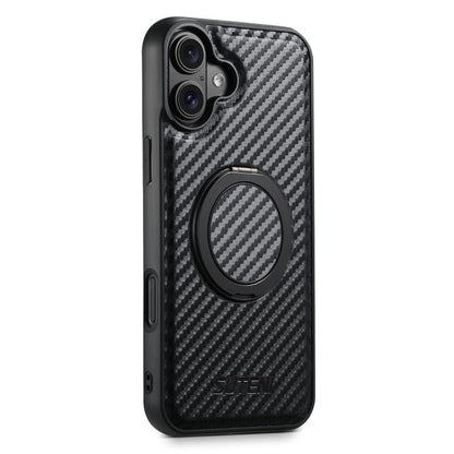 Suteni G3 Carbon Fiber Leather 360 Rotation Holder MagSafe Phone Case, For iPhone 18, For iPhone 18 Pro, For iPhone 18 Pro Max, For iPhone 17 Pro Max, For iPhone 17 Pro, For iPhone 17, For iPhone 17 Air, For iPhone 16 Pro Max, For iPhone 16 Pro        ...