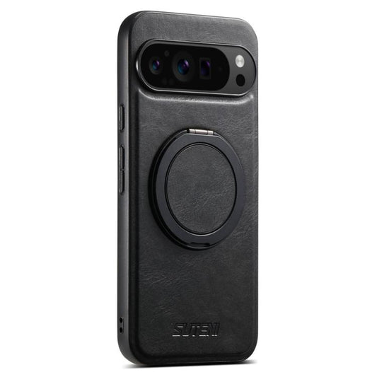 Suteni G3 Oil Wax 360 Rotation Holder MagSafe Back Phone Case, For Google Pixel 11 Pro XL, For Google Pixel 11, For Google Pixel 11 Pro, For Google Pixel 10 Pro XL, For Google Pixel 10 Pro, For Google Pixel 10, For Google Pixel 9 Pro XL