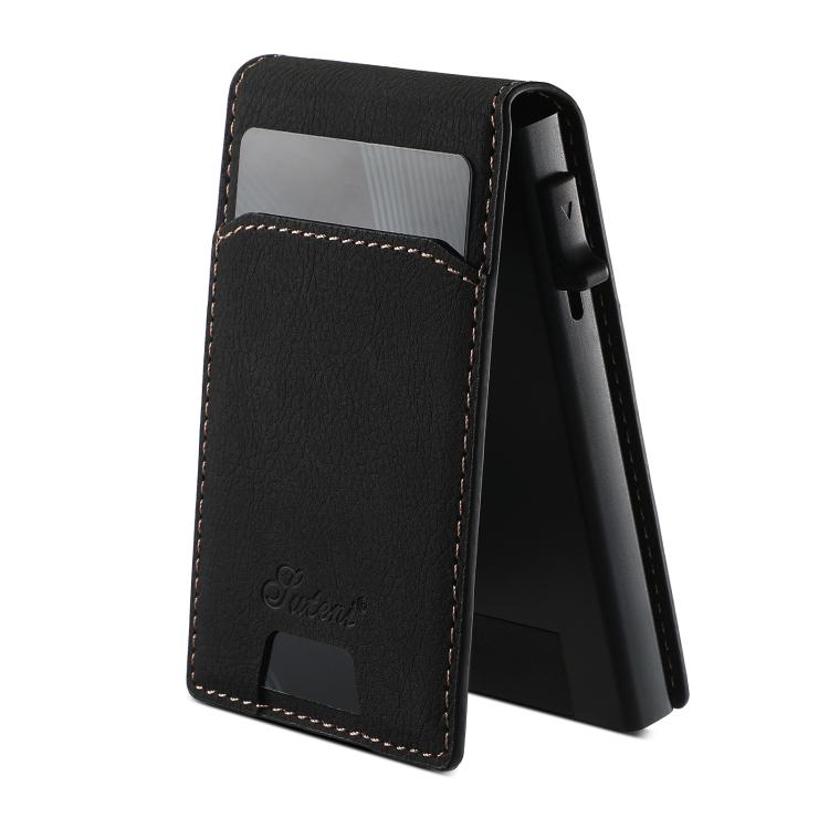 Suteni Litchi Texture Magnetic Key Press Automatically Pop Up Card Box