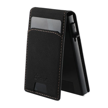 Suteni Litchi Texture Magnetic Key Press Automatically Pop Up Card Box