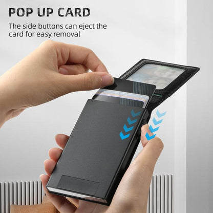 Suteni Carbon Fiber Magnetic Key Press Automatically Pop Up Card Box