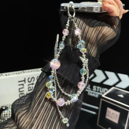 Heidi Pearl Woven Bow Mobile Phone Chain