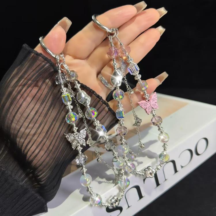 Butterfly Beaded Mobile Phone Chain