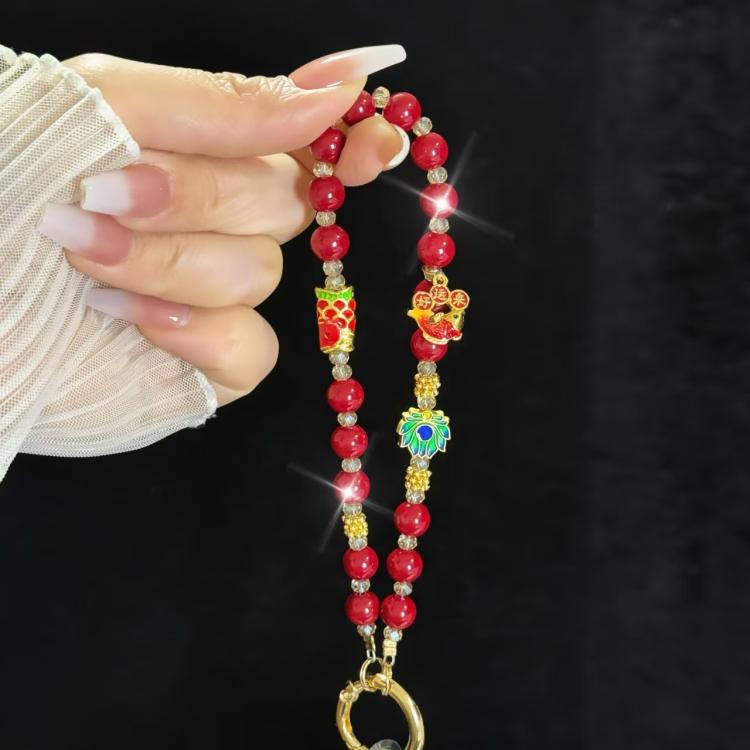 Good Luck Comes To The God Of Wealth Auspicious Phone Chain