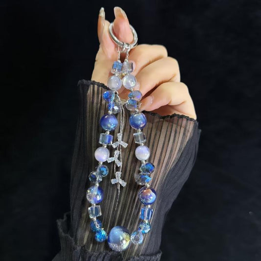 Zircon Tassel Grey Blue Heidi Bead Crystal Chain