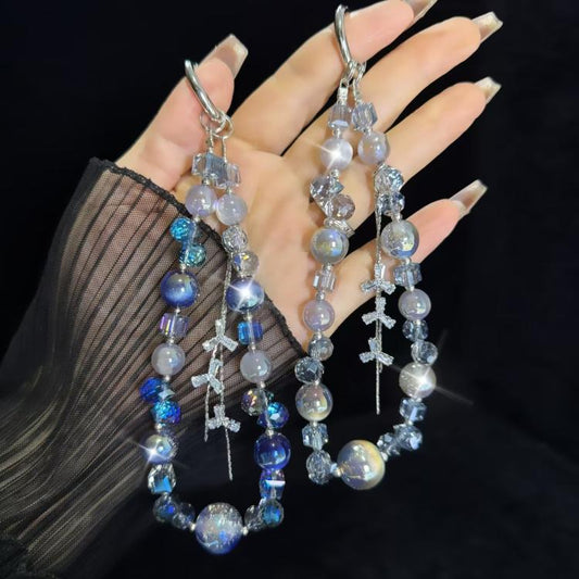 Zircon Tassel Grey Blue Heidi Bead Crystal Chain