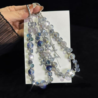 Zircon Tassel Grey Blue Heidi Bead Crystal Chain