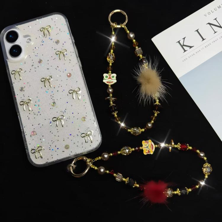 Lion Awakening Hairball Mobile Phone Chain