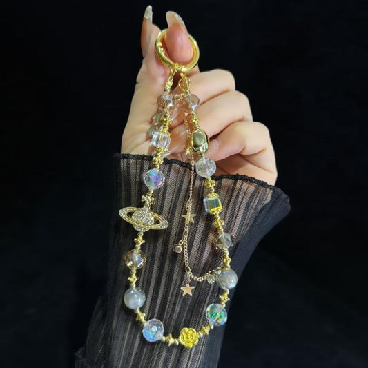 Cosmic Star Color Pearl Phone Chain