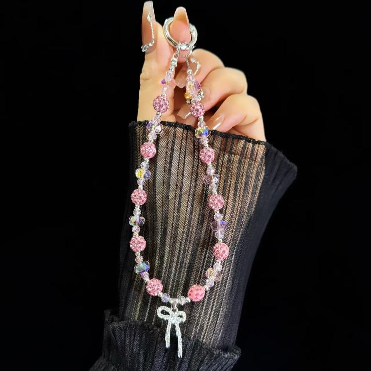 Colored Clay Bow Fashion Phone Chain