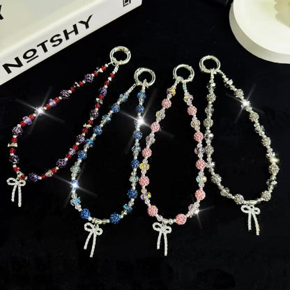 Colored Clay Bow Fashion Phone Chain