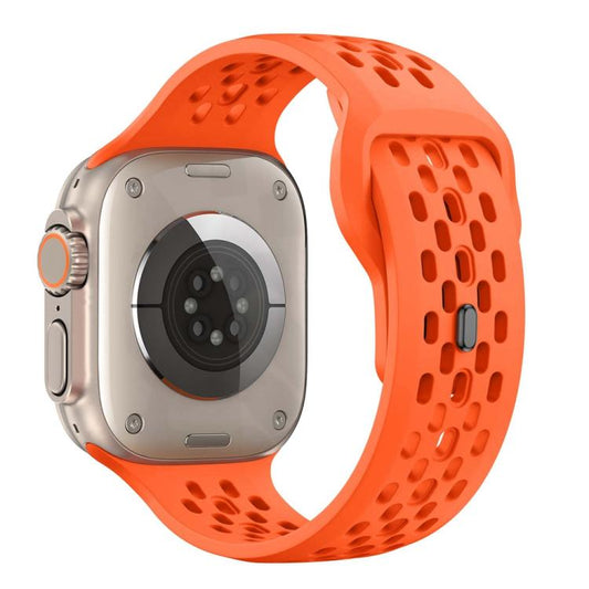 Mesh Reverse Buckle Silicone Watch Band, For Apple Watch 46mm / 49mm / 45mm / 44mm, For Apple Watch 42mm / 41mm / 40mm / 38mm