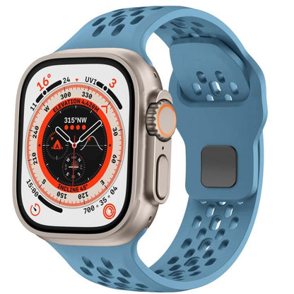 Mesh Reverse Buckle Silicone Watch Band, For Apple Watch 46mm / 49mm / 45mm / 44mm, For Apple Watch 42mm / 41mm / 40mm / 38mm