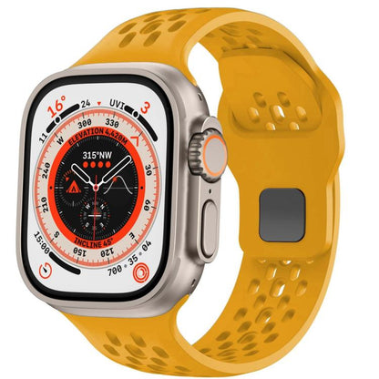 Mesh Reverse Buckle Silicone Watch Band, For Apple Watch 46mm / 49mm / 45mm / 44mm, For Apple Watch 42mm / 41mm / 40mm / 38mm