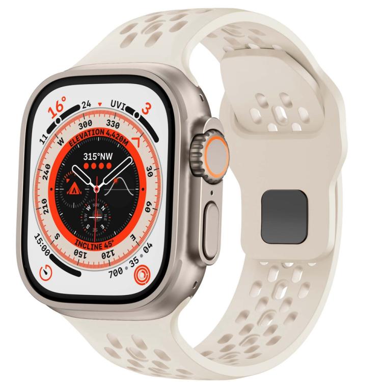 Mesh Reverse Buckle Silicone Watch Band, For Apple Watch 46mm / 49mm / 45mm / 44mm, For Apple Watch 42mm / 41mm / 40mm / 38mm