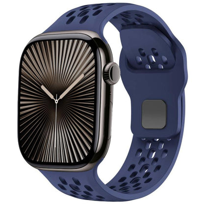Mesh Reverse Buckle Silicone Watch Band, For Apple Watch 46mm / 49mm / 45mm / 44mm, For Apple Watch 42mm / 41mm / 40mm / 38mm