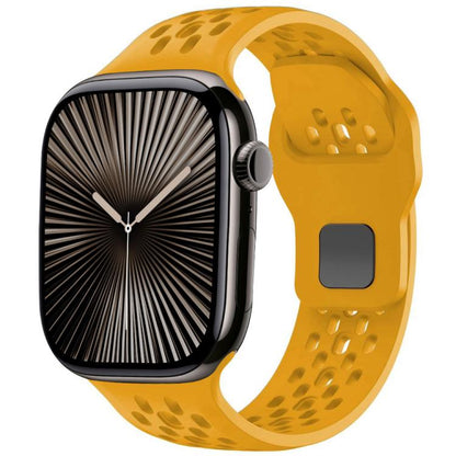 Mesh Reverse Buckle Silicone Watch Band, For Apple Watch 46mm / 49mm / 45mm / 44mm, For Apple Watch 42mm / 41mm / 40mm / 38mm