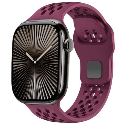 Mesh Reverse Buckle Silicone Watch Band, For Apple Watch 46mm / 49mm / 45mm / 44mm, For Apple Watch 42mm / 41mm / 40mm / 38mm