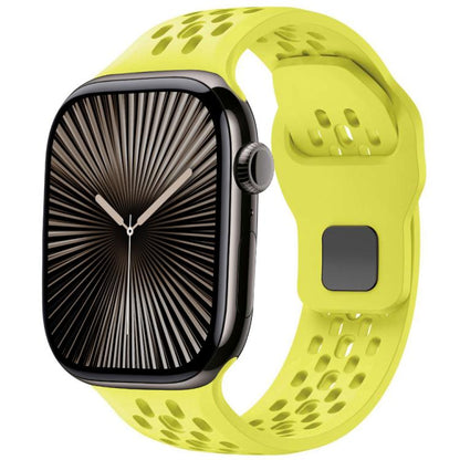 Mesh Reverse Buckle Silicone Watch Band, For Apple Watch 46mm / 49mm / 45mm / 44mm, For Apple Watch 42mm / 41mm / 40mm / 38mm