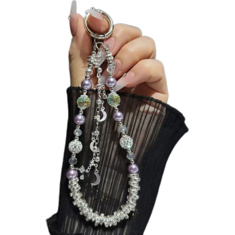 Clay Ball Crystal Beads Chain Mobile Phone Chain