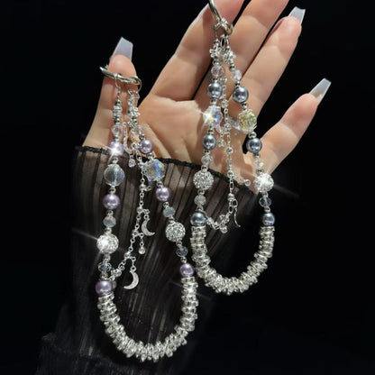 Clay Ball Crystal Beads Chain Mobile Phone Chain