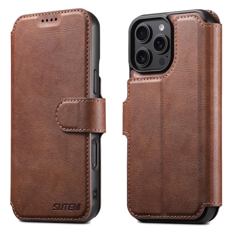 Suteni Q05 2-in-1 Multi-function Detachable Wallet MagSafe Phone Case, For iPhone 17 Pro Max, For iPhone 17 Pro, For iPhone 17, For iPhone Air, For iPhone 16 Pro Max, For iPhone 16 Pro, For iPhone 16 Plus, For iPhone 16, For iPhone 15 Pro Max          ...