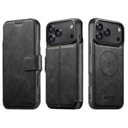 Suteni Q05 2-in-1 Multi-function Detachable Wallet MagSafe Phone Case