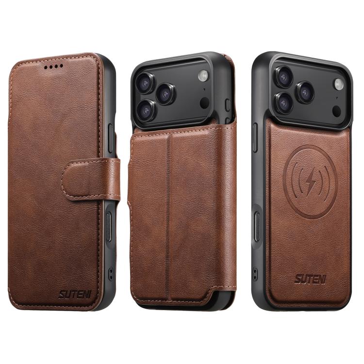 Suteni Q05 2-in-1 Multi-function Detachable Wallet MagSafe Phone Case, For iPhone 18, For iPhone 18 Pro, For iPhone 18 Pro Max, For iPhone 17 Pro Max, For iPhone 17 Pro, For iPhone 17, For iPhone 17 Air, For iPhone 16 Pro Max, For iPhone 16 Pro        ...