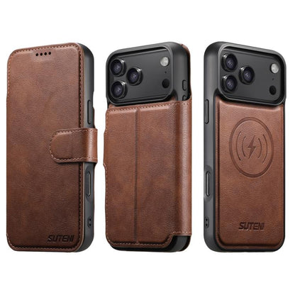 Suteni Q05 2-in-1 Multi-function Detachable Wallet MagSafe Phone Case, For iPhone 18, For iPhone 18 Pro, For iPhone 18 Pro Max, For iPhone 17 Pro Max, For iPhone 17 Pro, For iPhone 17, For iPhone 17 Air, For iPhone 16 Pro Max, For iPhone 16 Pro        ...