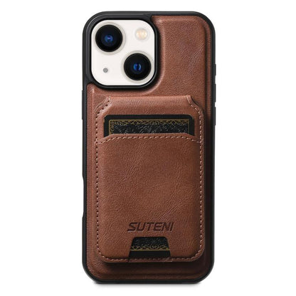 Suteni M5 Magnetic Card Bag MagSafe Leather Phone Case
