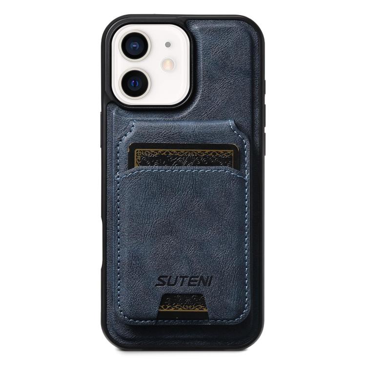 Suteni M5 Magnetic Card Bag MagSafe Leather Phone Case